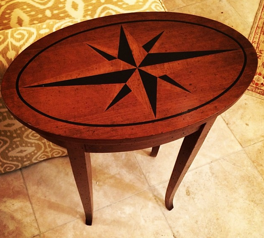 Inlay Compass Rose Table: $849