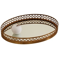 The mirrored geometric tray...reminiscent of a classic Greek key design