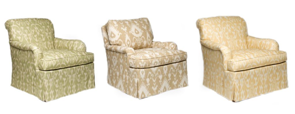 Three upholstered chairs
