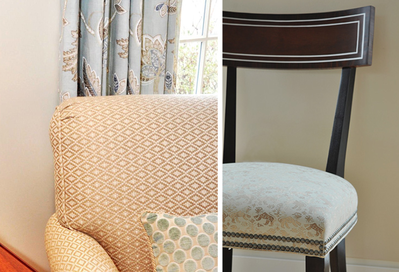 High quality fabrics in your window treatments, pillows and furniture can dramatically improve the look and feel of a home.